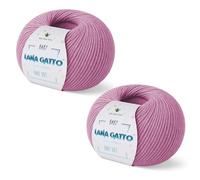 Kalapanta Ovillos por punto, 100% Pura Lana Merino Virgen Extrafina by Lana Gatto. Línea Baby Soft, lana natural para bebé con Aloe Vera, 100 g. 340 mt, (Rosa - 2 ovillos)