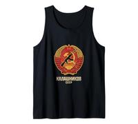 Kalashnikov AK-47 URSS CCCP Vintage Amante de Armas de la Guerra Fría Camiseta sin Mangas