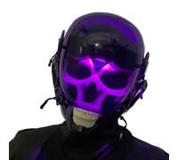 Kalastussaari Máscara facial Punk Skull PC, Futuristic Guide Rail Ferrok, cosplay gótico para Halloween y festivales