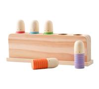 Kalastussaari Pop-up Pop-up Toy Rainbow Color Press & Pop-Up Toy Play-On Wooden Toys Educational Toys de Madera para el hogar, Preescolar, Regalos para niños pequeños Juguetes de Madera