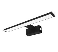 kalb | Aplique de pared Negro 500mm 230V con interruptor Lámpara de espejo para baño Opcionalmente blanco cálido o blanco neutro (blanco neutro)
