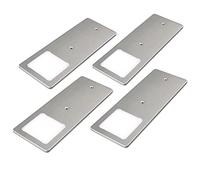 kalb | Luces LED bajo armarios plata 5W- luz de cocina muy plana (Lote de 4, blanco neutro)