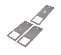kalb | Luminarias LED bajo el armario acero inoxidable cepillado 5W- Luminaria de cocina muy plana con función de regulación táctil foco empotrado, selección:Juego de 3 blanco neutro