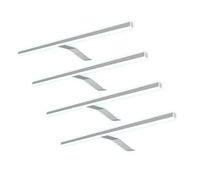 kalb Material für Möbel Minify - Set di 4 lampade LED per armadio, 600 mm, colore: Cromo/Argento 4er Set Neutralweiss Chrom i efficienza energetica