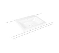 Kaldewei Cono lavabo 60x50 cm rectangular sobre encimera blanco 901906013001