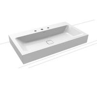 Kaldewei Cono lavabo 90x50 cm rectangular sobre encimera blanco 902206033001