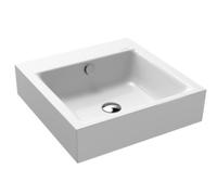 Kaldewei Puro lavabo 46x46 cm cuadrada clásico blanco brillante 901306003001