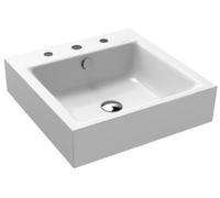 Kaldewei Puro lavabo 46x46 cm cuadrada clásico blanco brillante 901306033001
