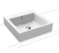 Kaldewei Puro lavabo 46x46 cm cuadrada sobre encimera blanco brillante 900606003001