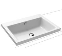 Kaldewei Puro lavabo 60x46 cm rectangular sobre encimera blanco brillante 900406003001