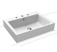 Kaldewei Puro lavabo 60x46 cm rectangular sobre encimera blanco brillante 900706033001