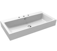 Kaldewei Puro lavabo 90x46 cm rectangular clásico blanco brillante 901506033001