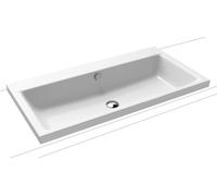 Kaldewei Puro lavabo 90x46 cm rectangular sobre encimera blanco brillante 900506003001