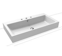 Kaldewei Puro lavabo 90x46 cm rectangular sobre encimera blanco brillante 900806033001
