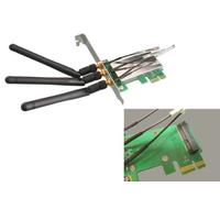 KALEA-INFORMATIQUE Adaptador de Mini PCI Express a PCI Express, para Montar una Tarjeta MiniPCIe en una Ranura PCIe, con Antenas para su Uso con Tarjetas inalámbricas.