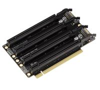 KALEA-INFORMATIQUE Adaptador duplicador Riser PCIe Gen 3.0 x16 a bifurcación de 4 Puertos x4 con orientación de 90°