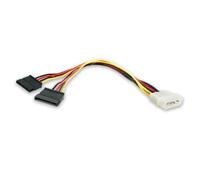 KALEA-INFORMATIQUE Cable adaptador para alimentar un disco duro o CD-ROM MOLEX 4 puntos Macho a 2 fuentes de alimentación SATA 15 puntos Hembra.