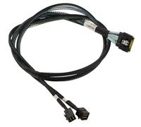 KALEA-INFORMATIQUE Cable PCIe 4.0 con conectores Slim SAS SFF-8654 8i de 74 patillas a 2x SFF-8643 de 80 cm de longitud