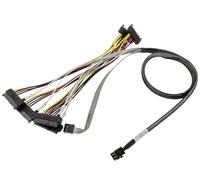 KALEA-INFORMATIQUE Cable Slim SAS SFF-8643 a 4 puertos SAS SFF-8482, longitud 80 cm, con interfaz Sideband y conectores Amphenol