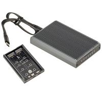 KALEA-INFORMATIQUE Carcasa de Aluminio Raid y estación de clonación USB 3.2 de 20 G para 2 SSD M.2 con Doble protocolo M.2 NVMe y M.2 SATA. Configuración PM o Raid 0/1, y clonación de un SSD a Otro