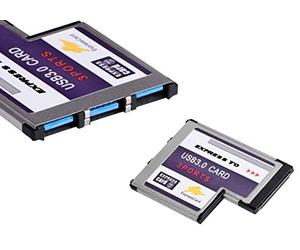 KALEA-INFORMATIQUE Controlador Tarjeta Express 54mm (EXPRESSCARD 54) a USB 3.0 con 3 Puertos USB3.0 5G y Chipset FL1100