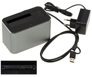 KALEA-INFORMATIQUE Estación de Acoplamiento USB 3.0 5G para Disco SAS 2.5 o 3.5 con Conector SFF-8482, Interfaz USB A o C, alimentación 12V 3A, Estructura de Aluminio