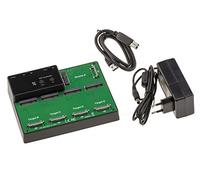 KALEA-INFORMATIQUE Estación de Acoplamiento USB para 5 Unidades SSD mSATA con Enlace USB3.0 y función CLONING. La Base se suministra con Fuente de alimentación Externa.