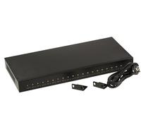 Kalea-Informatique - Estación de carga industrial rackable, 44 cm, 20 puertos USB tipo C, potencia máxima 200 W, alimentación 5 V, 2,1 A por puerto