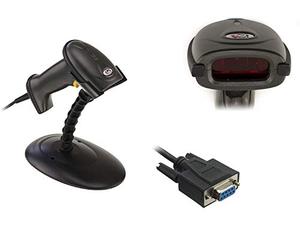 KALEA-INFORMATIQUE Lector de códigos de Barras láser de Mano. con pórtico Manos Libres, conexión Serie RS232 DB9. para EAN, Código 39, Codabar, Código 128 etc...