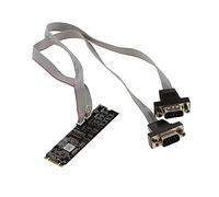 Kalea-INFORMATIQUE M.2. 2 Tarjetas Serie RS422 RS485 COM DB9 para Puerto M2 PCIe, Llave M o B+M. Chipset de Grado Industrial SUN2410