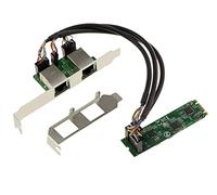 KALEA-INFORMATIQUE M2 M.2 NGFF PCIe B M Key 2 Puertos 2.5 Gigabit RJ45 LAN ethernet 10 100 1000 1G 2.5G. Doble Chipset Realtek RTL8125