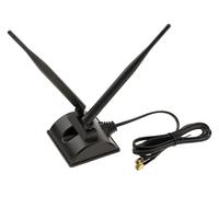 KALEA-INFORMATIQUE Módulo Base magnético Dos Antenas WiFi Dual Band 2.4GHz 5GHz con Conectores RP-SMA Compatible con 802.11 b g n AC AX y WiFi 6
