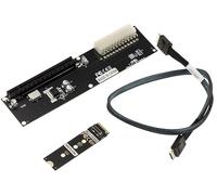 KALEA-INFORMATIQUE Placa adaptadora M2 NVMe M Key a PCIe 16x Gen 4.0 32G Compatible con Cualquier Tarjeta PCIe incluida GPU gráfica. Enlace de Alta Velocidad Oculink SFF-8611