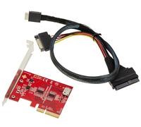 Kalea-Informatique Redriver PCIe Gen 4.0 x4 a Oculink SFF-8612 SFF-8611 con Cable para Montaje SSD U2 NVMe SFF-8639