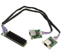 Kalea-Informatique - Tarjeta controladora de Red M2 PCIe M Key 2.5 Dual Gigabit RJ45 LAN ETHERNET 10 100 1000 1G 2.5G con chipset Intel I226