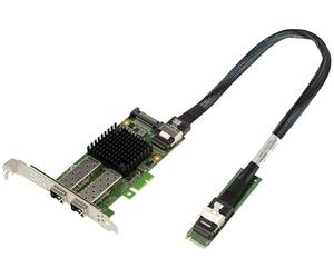 KALEA-INFORMATIQUE Scheda M2 2 Porte di rete in Fibra SFP+ 10G 10 GIGABIT ETHERNET per Porta M.2 di Tipo PCIe, chiave M o B+M con chipset Mellanox X3 PCIe Gen 3.0