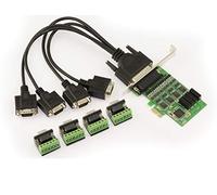 KALEA-INFORMATIQUE Tarjeta controladora de 4 Puertos RS422 RS485 en Ranura PCIe con chipset EXAR XR17V354 - con terminales RS-422 RS-485