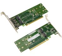 KALEA-INFORMATIQUE Tarjeta controladora Doble Cara PCIe Gen 4.0 x16 para 4 SSD M.2 NVMe M Key Montaje de Perfil bajo o Alto