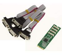 KALEA-INFORMATIQUE Tarjeta controladora M.2 (M2 NGFF) PCIe M o B+M Key Tipo 4 Puertos COM RS232 DB9 UART con chipset ASIX AX99100
