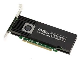 KALEA-INFORMATIQUE Tarjeta controladora M2 PCIe 3.0 x16 para 4 Unidades SSD M.2 NVMe M Key. Perfil Alto y bajo. Conjunto de Chips ASM2824.