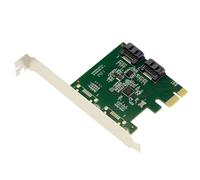 KALEA-INFORMATIQUE Tarjeta controladora PCI Express PCIe 2X SATA 3 6G. Raid 0 1 Span. Soportes de Perfil bajo y Alto con chipset ASM1061R