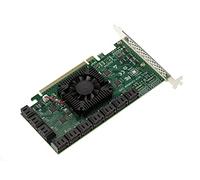 KALEA-INFORMATIQUE Tarjeta controladora PCI Express PCIe 3.0 x16 con 20 puertos para discos duros SATA 6G. Chipset ASM1812 y ASM1064.