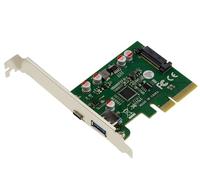 KALEA-INFORMATIQUE Tarjeta controladora PCI Express PCIe a USB 3.1 de 10 GB con 2 Puertos externos: 1x Tipo A + 1x Tipo C con chipset ASM1142