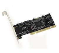 Kalea-INFORMATIQUE Tarjeta controladora PCI SATA de 4 Puertos Independientes o Raid 0 1 0+1 con chipset Silicon Image SIL3114. con Soportes High Profile y Low Profile.