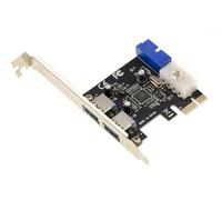 KALEA-INFORMATIQUE Tarjeta controladora PCIe a USB 3.0 con 4 Puertos 5G: 2 EXTERNOS y 2 INTERNOS (Conector USB3 de 19 Patillas). con chipset Via VLI VL805.