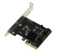 Kalea-Informatique - Tarjeta controladora PCIe de 4 puertos SATA 3 6G con soporte UEFI chipset Marvell 88SE9236 - Hardware Raid 0 1 10