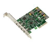 KALEA-INFORMATIQUE Tarjeta controladora PCIe de Alta Potencia autoalimentada USB 3.1 10G Tipo C de 4 Puertos. Mediante chipset VL820 y ASM3142 USB 3.2 Gen 2x1.