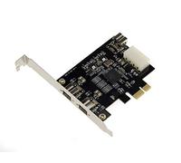 KALEA-INFORMATIQUE Tarjeta controladora PCIe Firewire 800 IEEE1394B en Puerto PCI Express 1x 2+1 Salidas con chipset TI XI02213AZAY