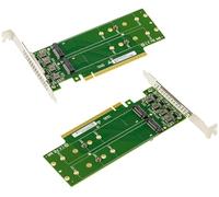 KALEA-INFORMATIQUE Tarjeta controladora PCIe Gen 5.0 x16 para 4 SSD M.2 NVMe M Key de Doble Cara, Compatible con Gen5 a 128 Gbps/s por SSD