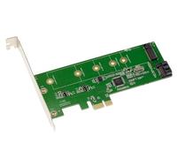 KALEA-INFORMATIQUE Tarjeta controladora PCIe híbrida para unidades SSD SATA M2 y discos duros SATA. Modo RAID 0, 1 e Hyperduo. Chipset Marvell 88SE9130